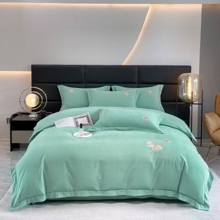 91家纺网 家纺一手货源 找家纺 （总）金米诺 2024新款锦棉提花四件套刺绣系列-爱丽丝