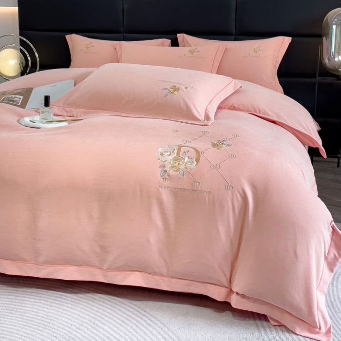 91家纺网 家纺一手货源 找家纺 （总）金米诺 2024新款锦棉提花四件套刺绣系列-爱丽丝