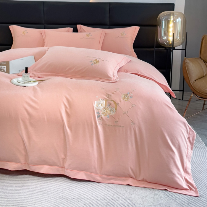 91家纺网 家纺一手货源 找家纺 （总）金米诺 2024新款锦棉提花四件套刺绣系列-爱丽丝