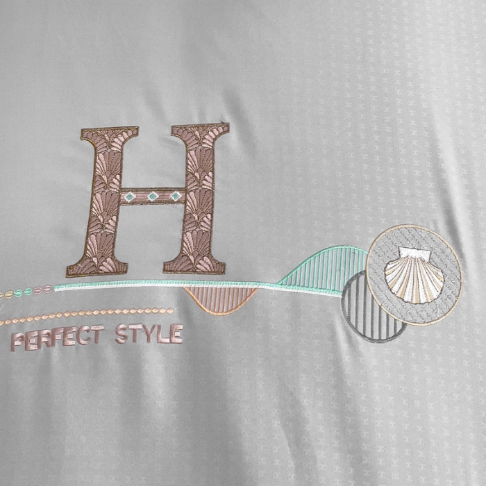 91家纺网 家纺一手货源 找家纺 金米诺 2024新款锦棉提花四件套刺绣系列-欧曼 欧曼-灰色