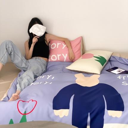 91家纺网 家纺一手货源 找家纺 （总）桃喜 2024新款100支全棉大版卡通系列四件套