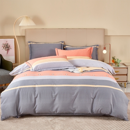 91家纺网 家纺一手货源 找家纺 喷气AB版生态加厚长绒棉纯棉全棉磨毛印花四件套三件套直播