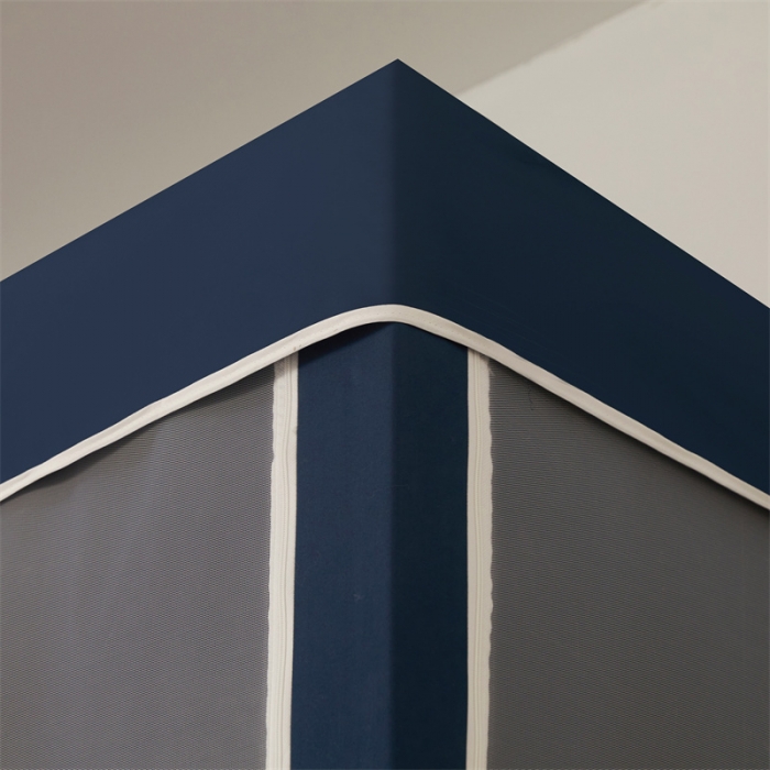 91家纺网 家纺一手货源 找家纺 世婕 2025新款超强涂层遮光学生床帘式蚊帐 涂层藏青