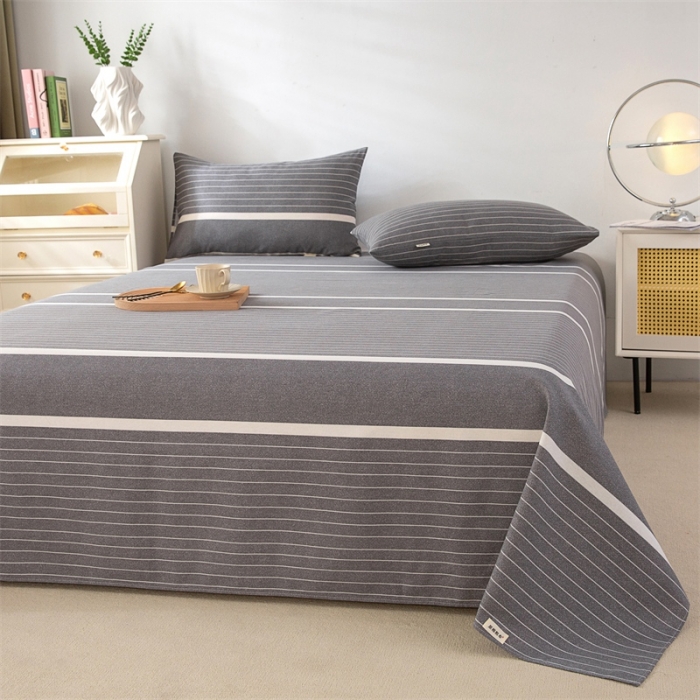 91家纺网 家纺一手货源 找家纺 首爱家纺 2025新款原棉纯棉粗布床单纯棉单床单 冷灰