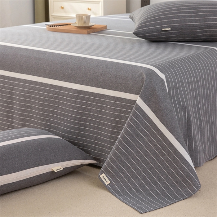 91家纺网 家纺一手货源 找家纺 首爱家纺 2025新款原棉纯棉粗布床单纯棉单床单 冷灰