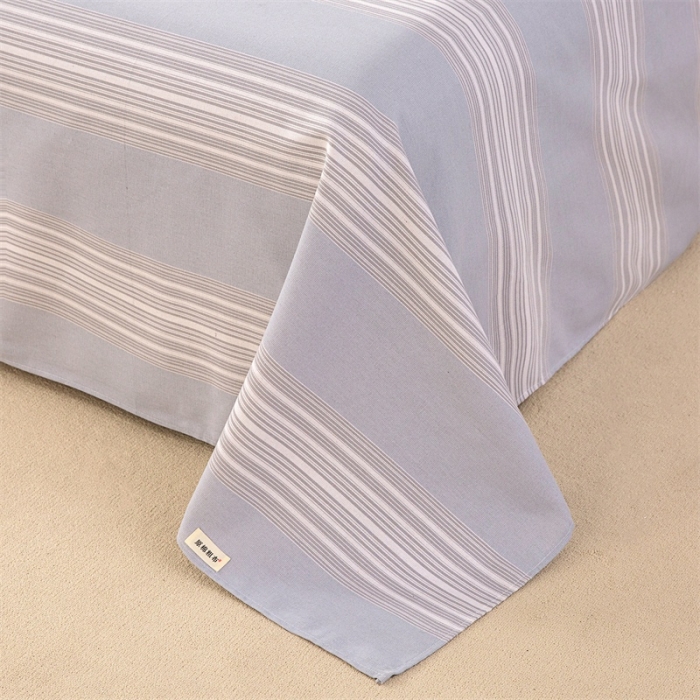 91家纺网 家纺一手货源 找家纺 棉乐町家居 2025新款原棉老粗布系列单床单 淡雅