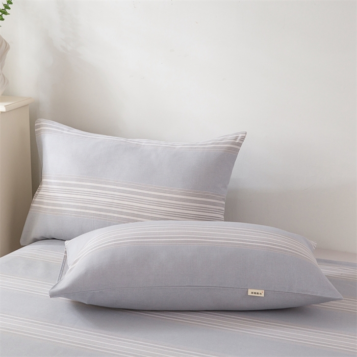 91家纺网 家纺一手货源 找家纺 棉乐町家居 2025新款原棉老粗布系列单床单 淡雅