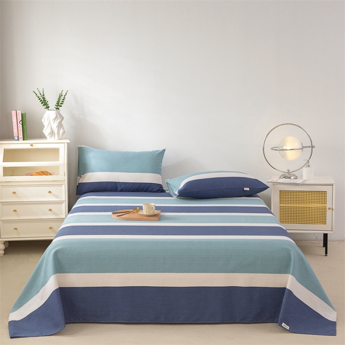 91家纺网 家纺一手货源 找家纺 棉乐町家居 2025新款原棉老粗布系列单床单 欢乐