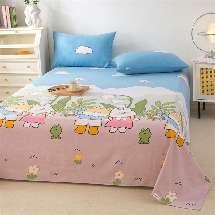 91家纺网 家纺一手货源 找家纺 棉乐町家居 2025新款原棉老粗布系列单床单 沐恋