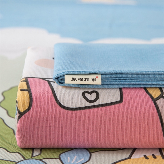 91家纺网 家纺一手货源 找家纺 棉乐町家居 2025新款原棉老粗布系列单床单 沐恋