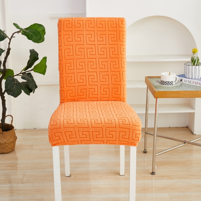 91家纺网 家纺一手货源 找家纺 逐日沙发套 2023新款提花椅子套-雅韵系列 雅韵-高级橙