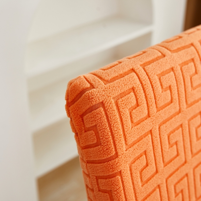 91家纺网 家纺一手货源 找家纺 逐日沙发套 2023新款提花椅子套-雅韵系列 雅韵-高级橙