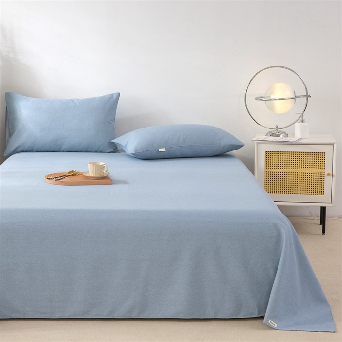 91家纺网 家纺一手货源 找家纺 棉乐町家居 2025新款原棉老粗布系列单床单 偶遇