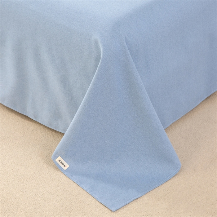 91家纺网 家纺一手货源 找家纺 棉乐町家居 2025新款原棉老粗布系列单床单 偶遇