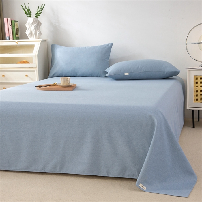 91家纺网 家纺一手货源 找家纺 棉乐町家居 2025新款原棉老粗布系列单床单 偶遇