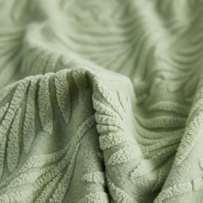 91家纺网 家纺一手货源 找家纺 逐日沙发套 2023新款提花椅子套-叶恋系列 叶恋-抹茶色