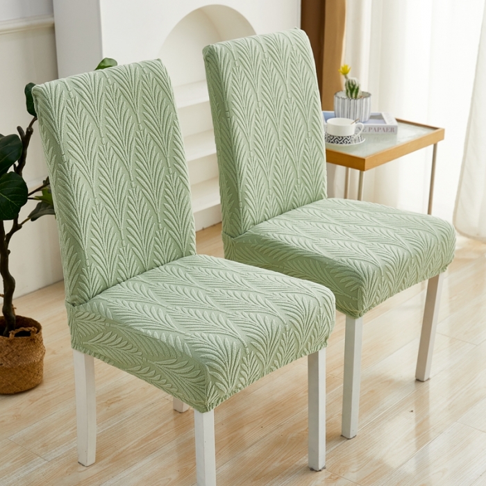 91家纺网 家纺一手货源 找家纺 逐日沙发套 2023新款提花椅子套-叶恋系列 叶恋-抹茶色