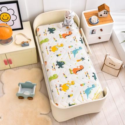 91家纺网 家纺一手货源 找家纺 嗨生活2025加厚A类针织面料乳胶幼儿园儿童床垫 滑板小恐龙