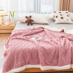 91家纺网 家纺一手货源 找家纺 （总）远阳 2023新款托斯卡纳兔兔绒毛毯貂皮毛毯盖毯毯子