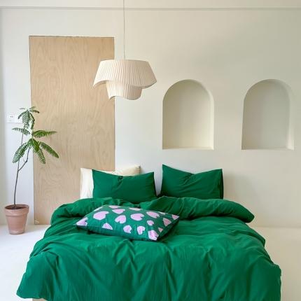 91家纺网 家纺一手货源 找家纺 （总）云上 2023新款全棉色织水洗纯色四件套