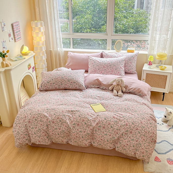 91家纺网 家纺一手货源 找家纺 柠馨 2023新款13376全棉单被套 扶摇紫