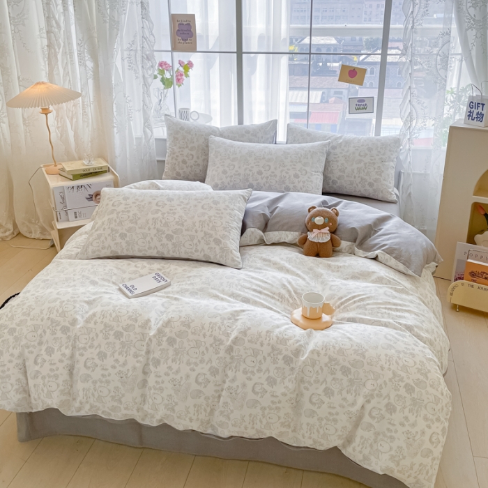 91家纺网 家纺一手货源 找家纺 柠馨 2023新款13376全棉单被套 可爱森林
