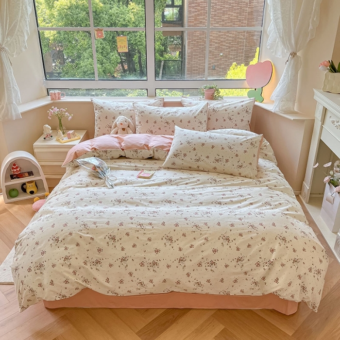 91家纺网 家纺一手货源 找家纺 柠馨 2023新款13376全棉单被套 春韵