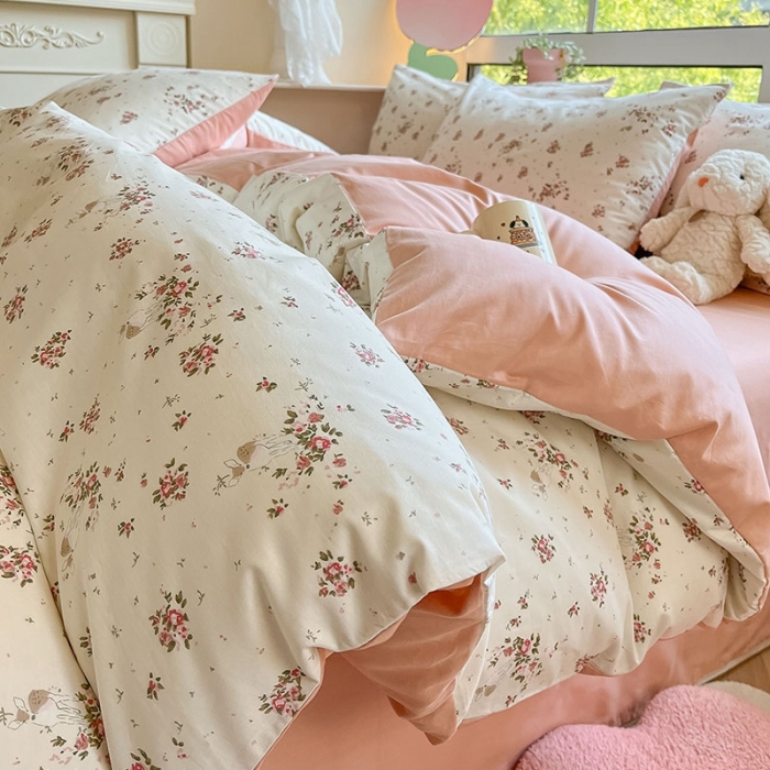 91家纺网 家纺一手货源 找家纺 柠馨 2023新款13376全棉单被套 春韵