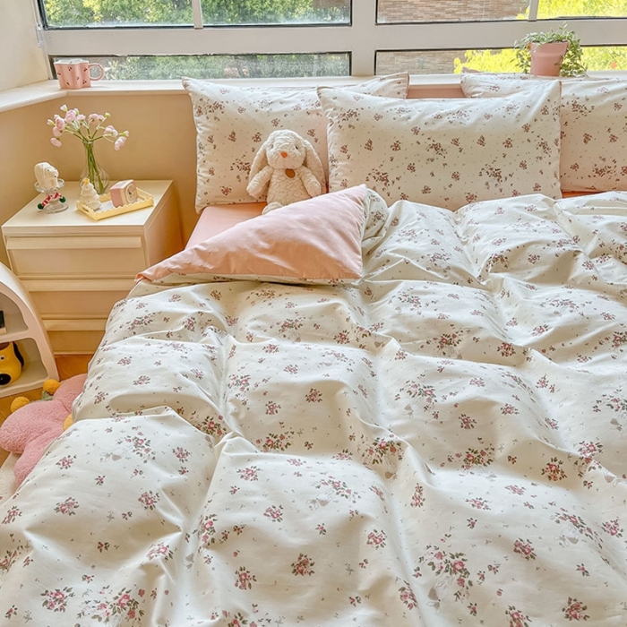 91家纺网 家纺一手货源 找家纺 柠馨 2023新款13376全棉单被套 春韵