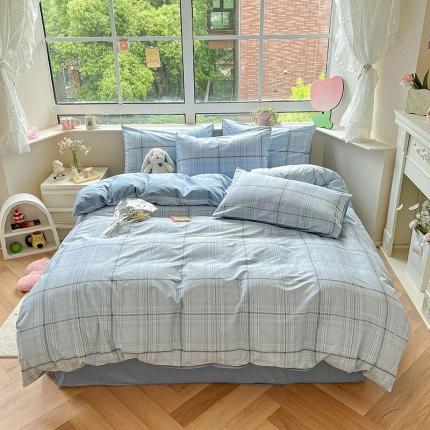 柠馨 2023新款13376全棉单被套 海蓝