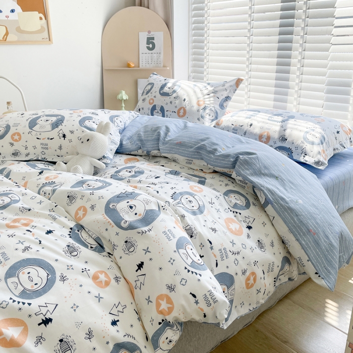 91家纺网 家纺一手货源 找家纺 柠馨 2023新款13376全棉单品枕套 萌主熊熊