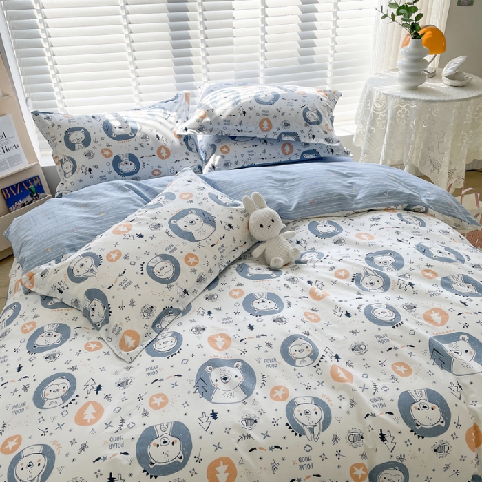 91家纺网 家纺一手货源 找家纺 柠馨 2023新款13376全棉单品枕套 萌主熊熊