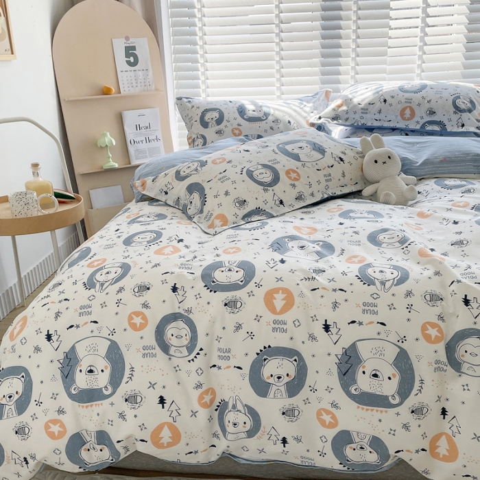 91家纺网 家纺一手货源 找家纺 柠馨 2023新款13376全棉单品枕套 萌主熊熊