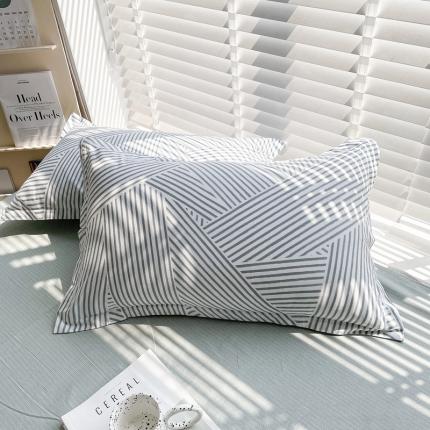 柠馨 2023新款13376全棉单品枕套 编织生活-绿