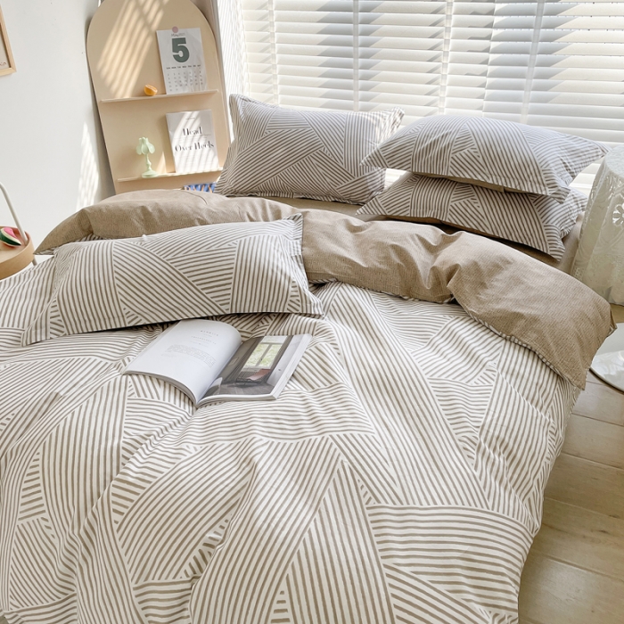 91家纺网 家纺一手货源 找家纺 柠馨 2023新款13376全棉单品枕套 编织生活-咖