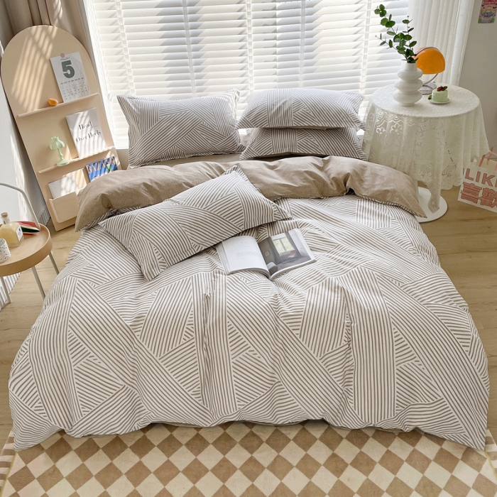 91家纺网 家纺一手货源 找家纺 柠馨 2023新款13376全棉单品枕套 编织生活-咖