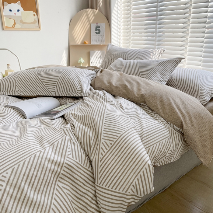 91家纺网 家纺一手货源 找家纺 柠馨 2023新款13376全棉单品枕套 编织生活-咖