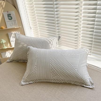 柠馨 2023新款13376全棉单品枕套 编织生活-咖