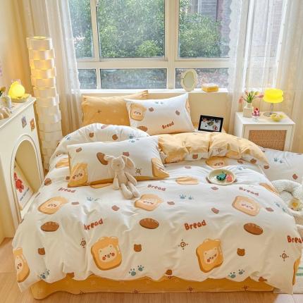 柠馨 2023新款13376全棉单品枕套 奶酪熊