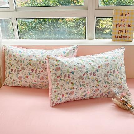 柠馨 2023新款13376全棉单品枕套 枝枝桃桃