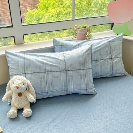 柠馨 2023新款13376全棉单品枕套 海蓝