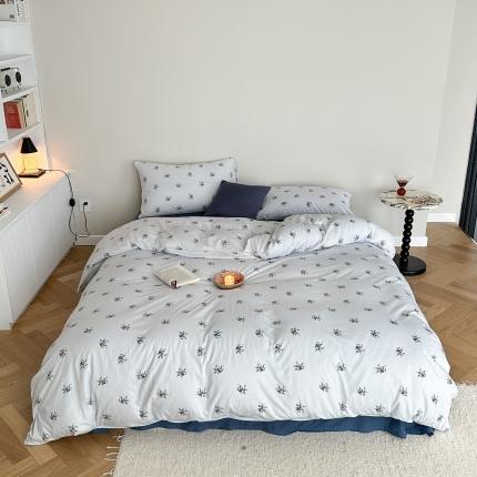 91家纺网 家纺一手货源 找家纺 （总）爱丽丝 2023新款全活性印花全棉a类母婴级针织棉四件套