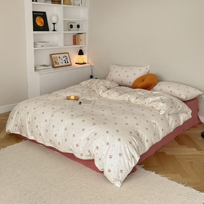 91家纺网 家纺一手货源 找家纺 爱丽丝 2023新款全活性印花全棉a类母婴级针织棉四件套 芭蕾舞曲