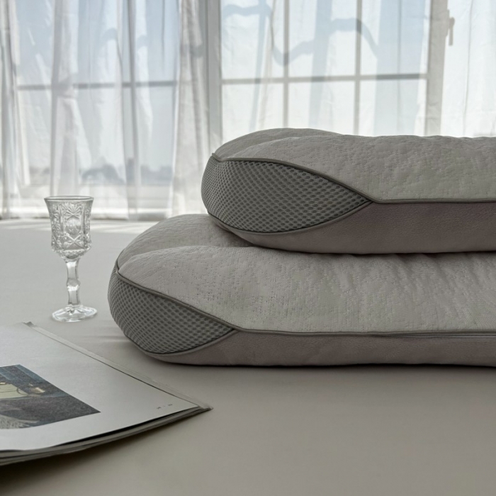 91家纺网 家纺一手货源 找家纺 星芯合家纺 2024新款凉感双面软管安睡枕白色