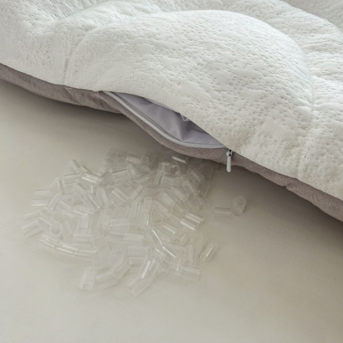 91家纺网 家纺一手货源 找家纺 星芯合家纺 2024新款凉感双面反弓软管枕白色