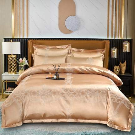 91家纺网 家纺一手货源 找家纺 (总) OL家纺 2023新款丝加棉大提花床盖夹棉四件套