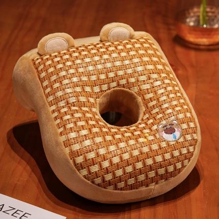 91家纺网 家纺一手货源 找家纺 仟亿莱 2023新款大鼻子系列冰藤午睡枕 单孔大鼻子熊