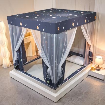 91家纺网 家纺一手货源 找家纺 （总）千逸虹 2024新款印花遮光坐床回底蚊帐