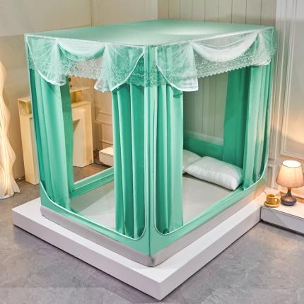 91家纺网 家纺一手货源 找家纺 （总）千逸虹 2024新款印花遮光坐床回底蚊帐