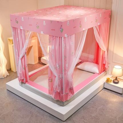 91家纺网 家纺一手货源 找家纺 （总）千逸虹 2024新款印花遮光坐床回底蚊帐